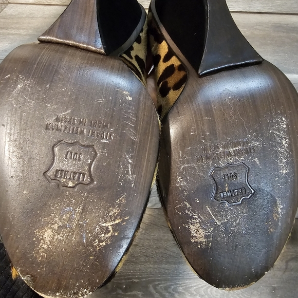 Stuart Weitzman Brown/Beige Leopard Print Wedges Pumps - Picture 12 of 12